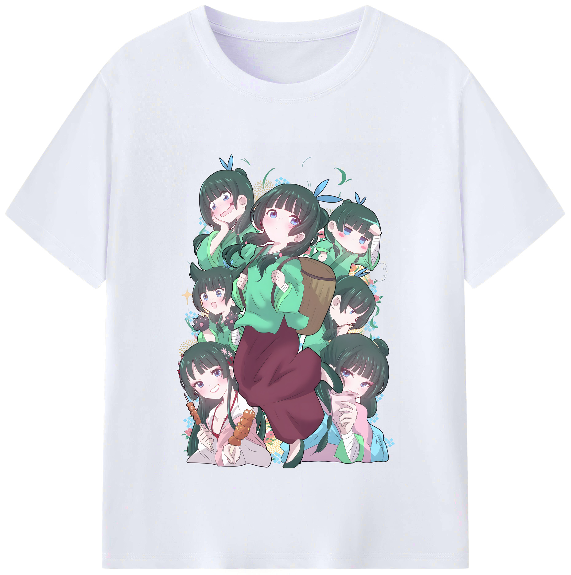 （画像用） 薬屋のひとりごと The Apothecary Diaries レディースカジュアルプリントTシャツ（綿100％）