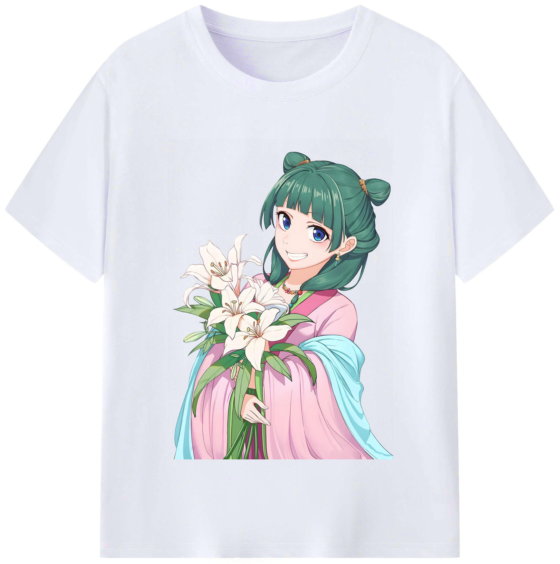 （画像用） 薬屋のひとりごと The Apothecary Diaries レディースカジュアルプリントTシャツ（綿100％）