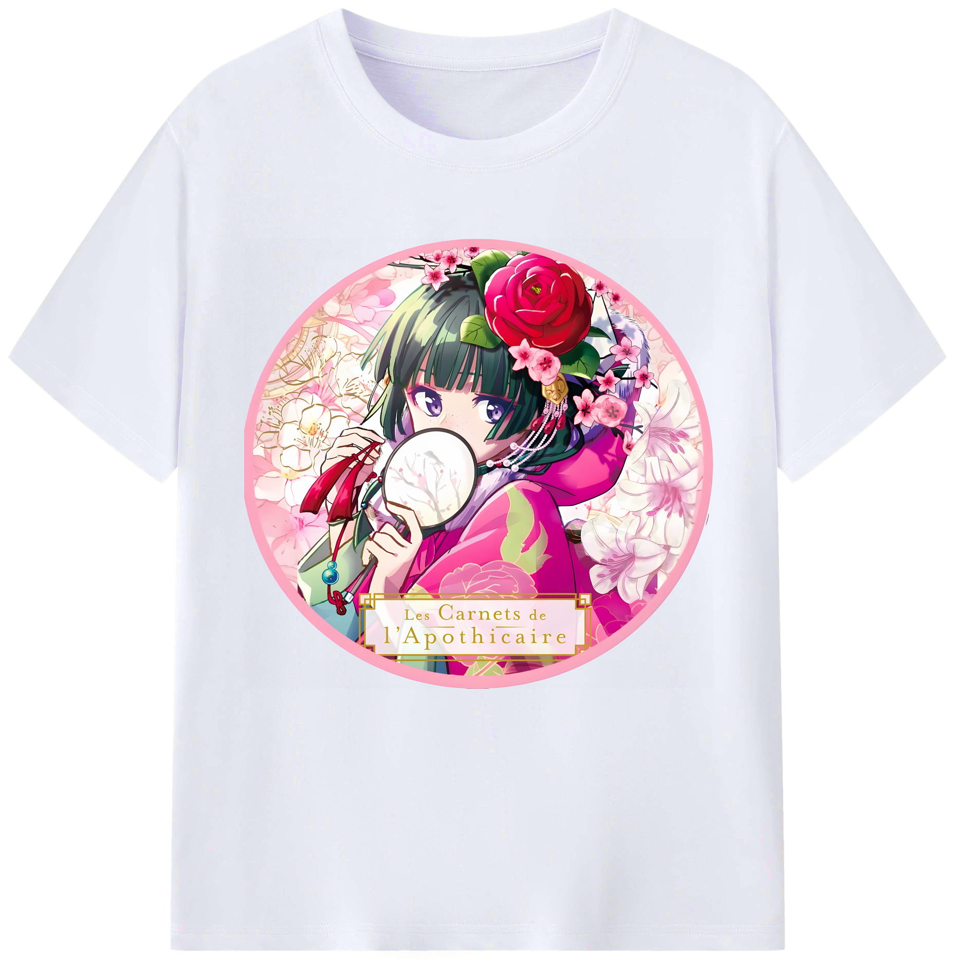 （画像用） 薬屋のひとりごと The Apothecary Diaries レディースカジュアルプリントTシャツ（綿100％）