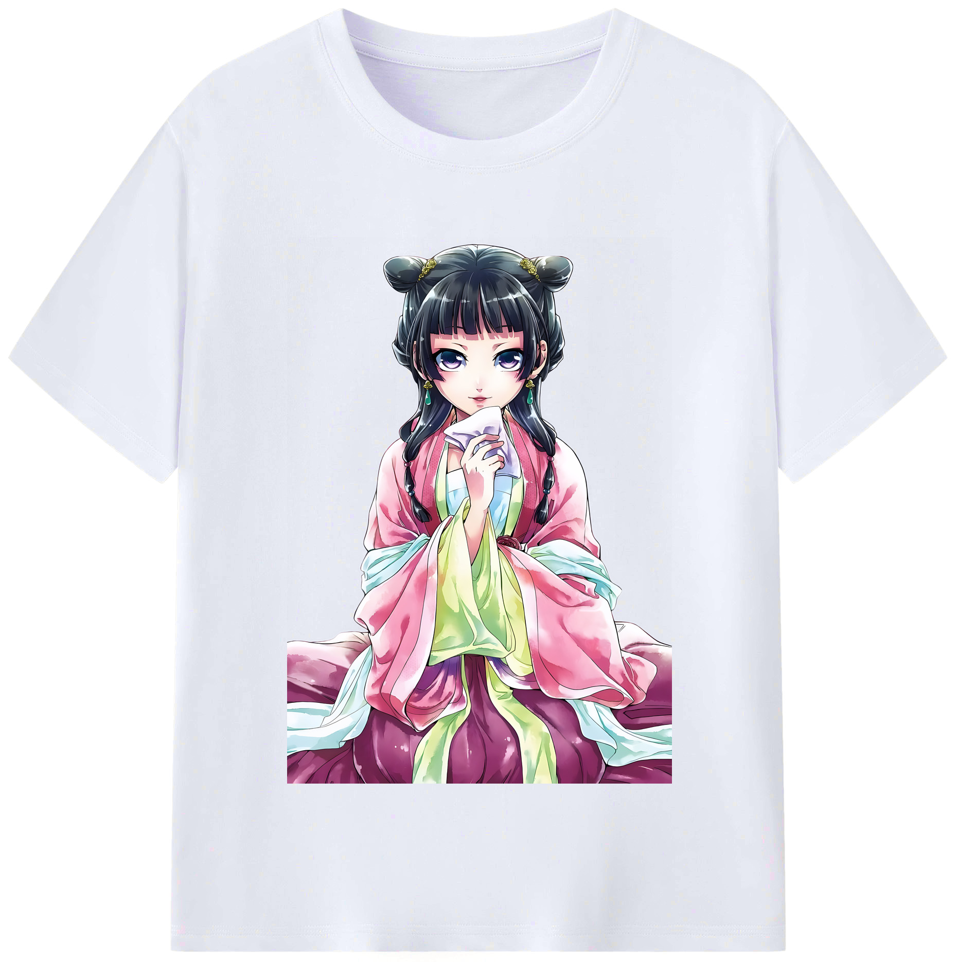（画像用） 薬屋のひとりごと The Apothecary Diaries レディースカジュアルプリントTシャツ（綿100％）