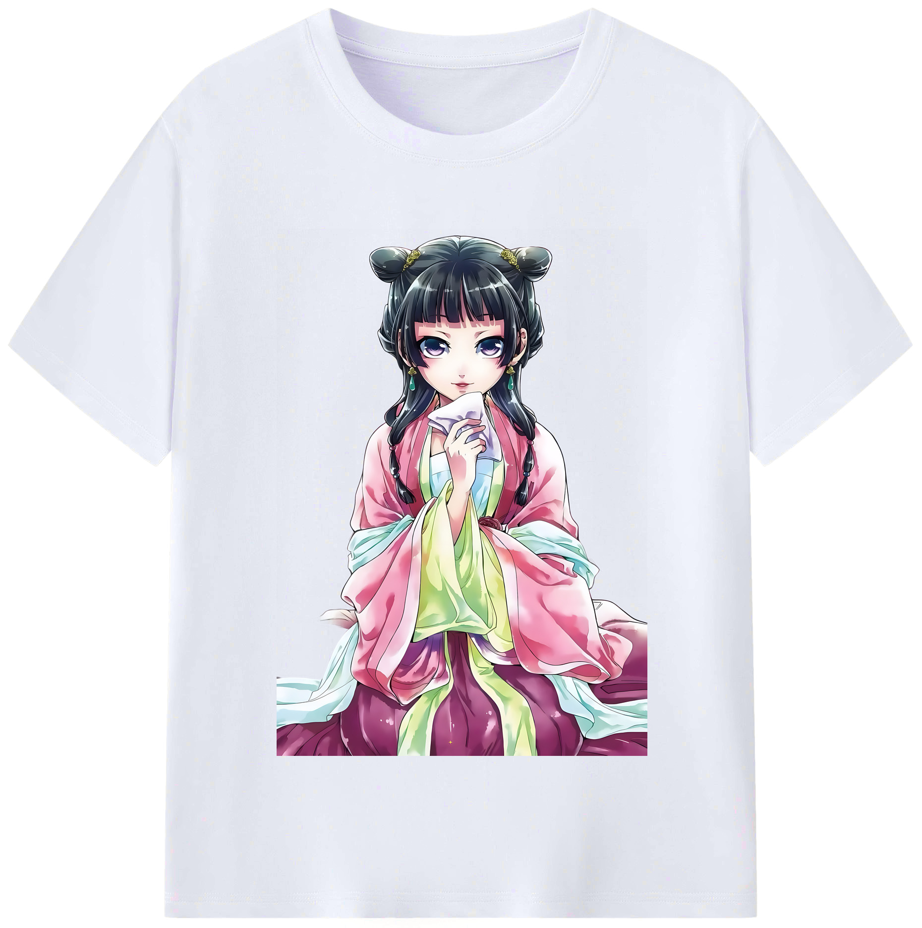 （画像用） 薬屋のひとりごと The Apothecary Diaries レディースカジュアルプリントTシャツ（綿100％）