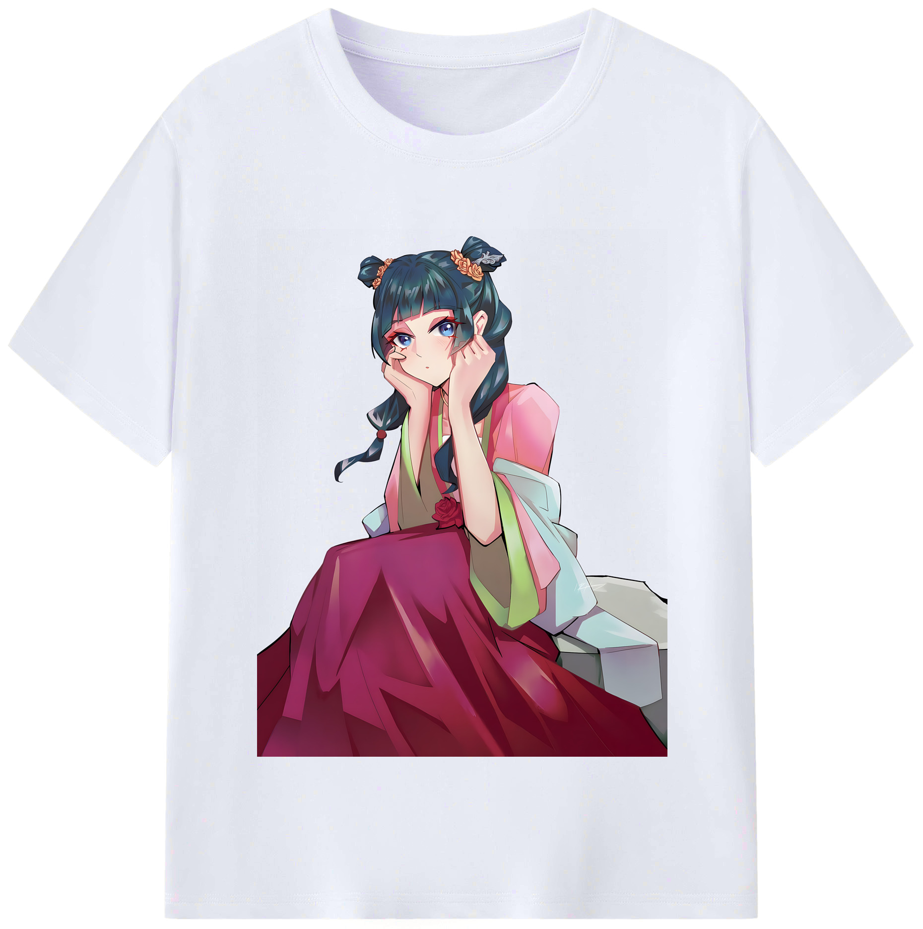 （画像用） 薬屋のひとりごと The Apothecary Diaries レディースカジュアルプリントTシャツ（綿100％）