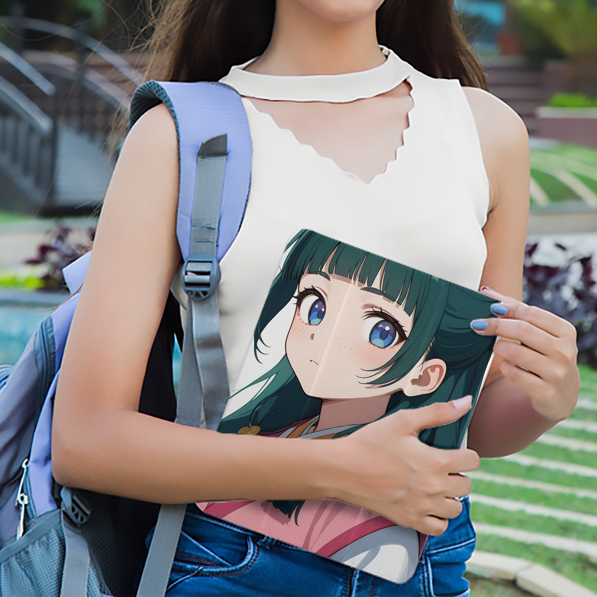 薬屋のひとりごと The Apothecary Diaries IPad ケース ペン収納付き 三つ折りスタンド PUレザー×シリコン 対応機種9.5/10.5/10.9インチ