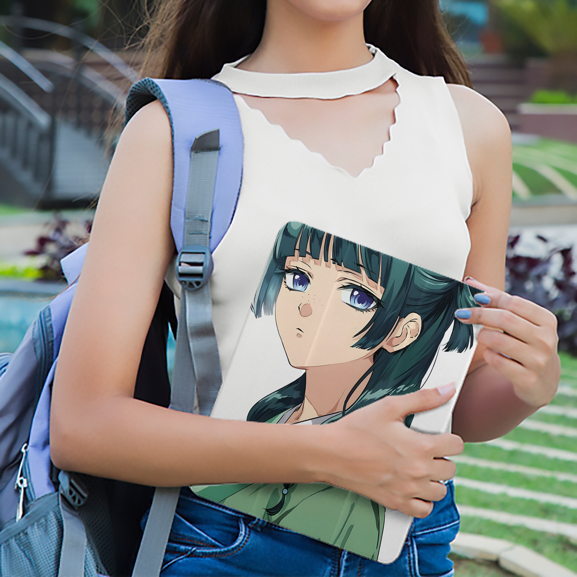 薬屋のひとりごと The Apothecary Diaries IPad ケース ペン収納付き 三つ折りスタンド PUレザー×シリコン 対応機種9.5/10.5/10.9インチ
