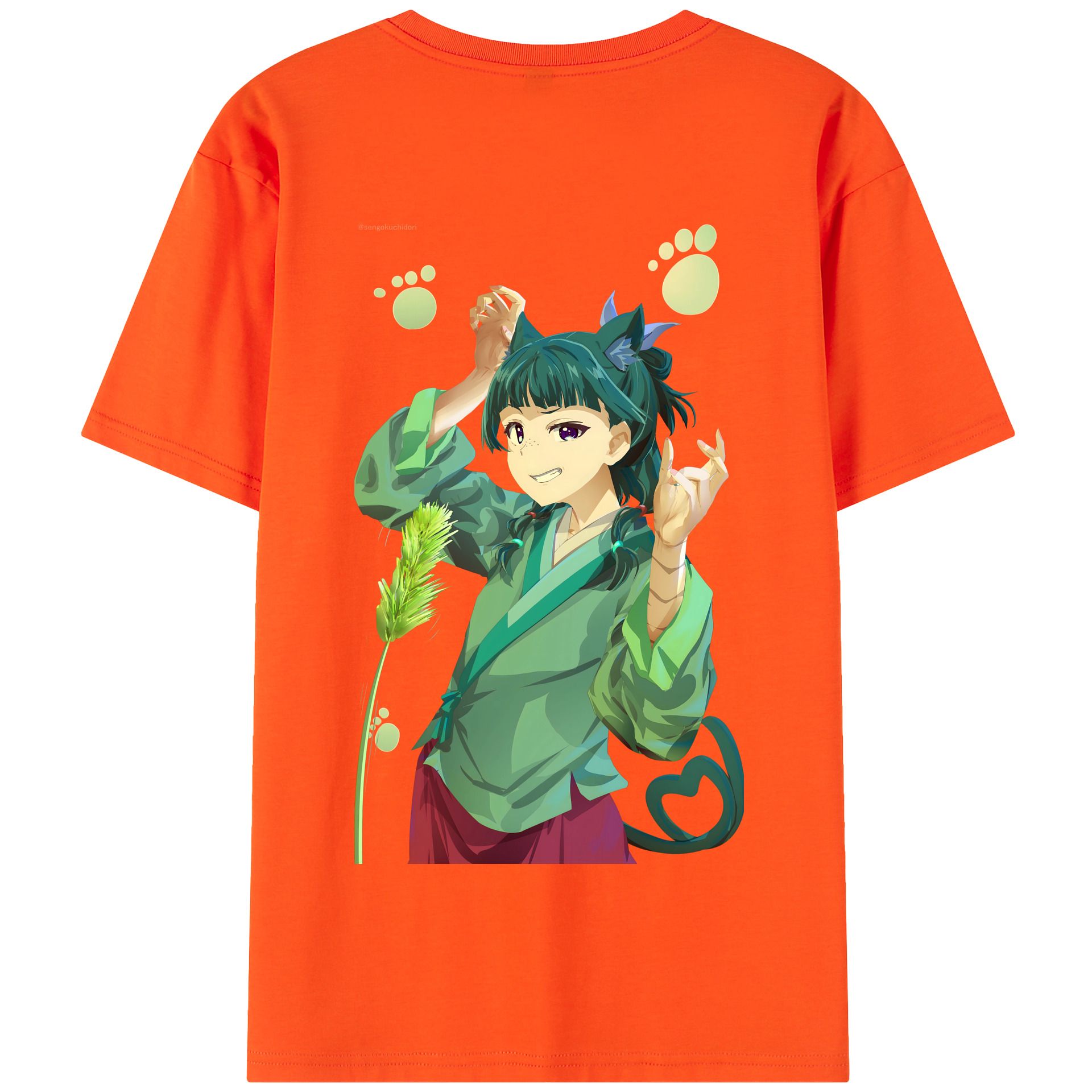 （画像用） 薬屋のひとりごと The Apothecary Diaries 綿100％半袖Tシャツ（背面プリント）