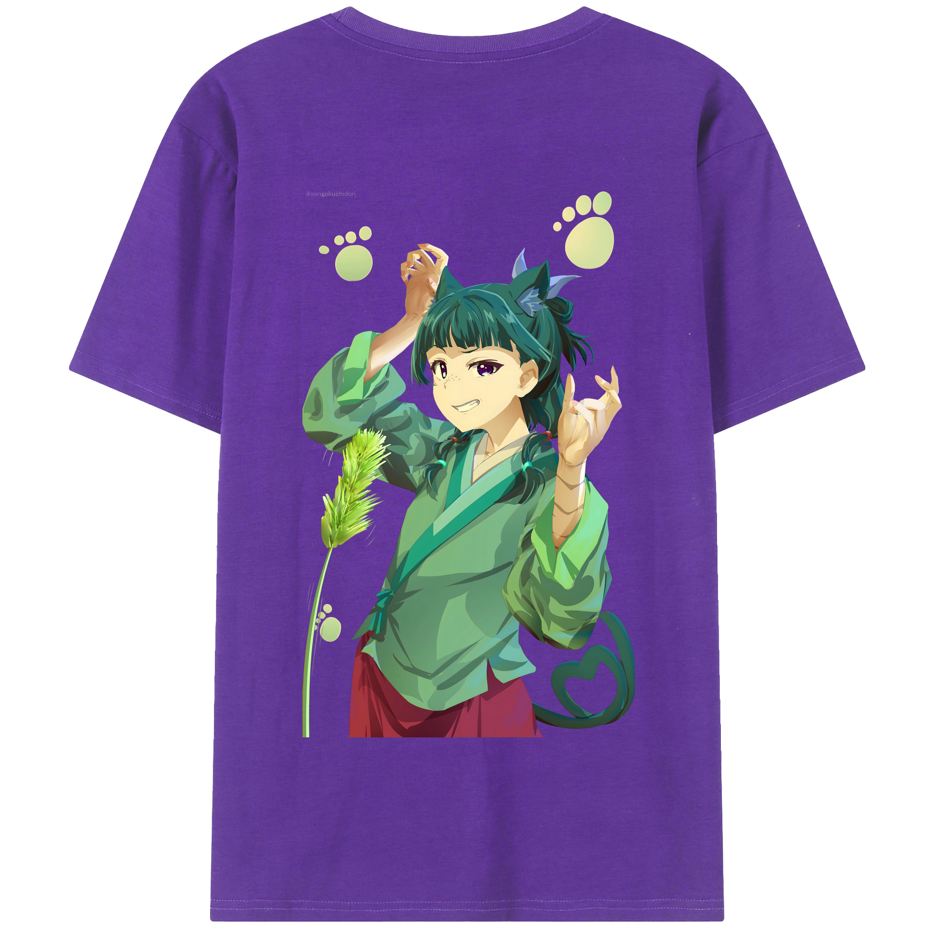 （画像用） 薬屋のひとりごと The Apothecary Diaries 綿100％半袖Tシャツ（背面プリント）